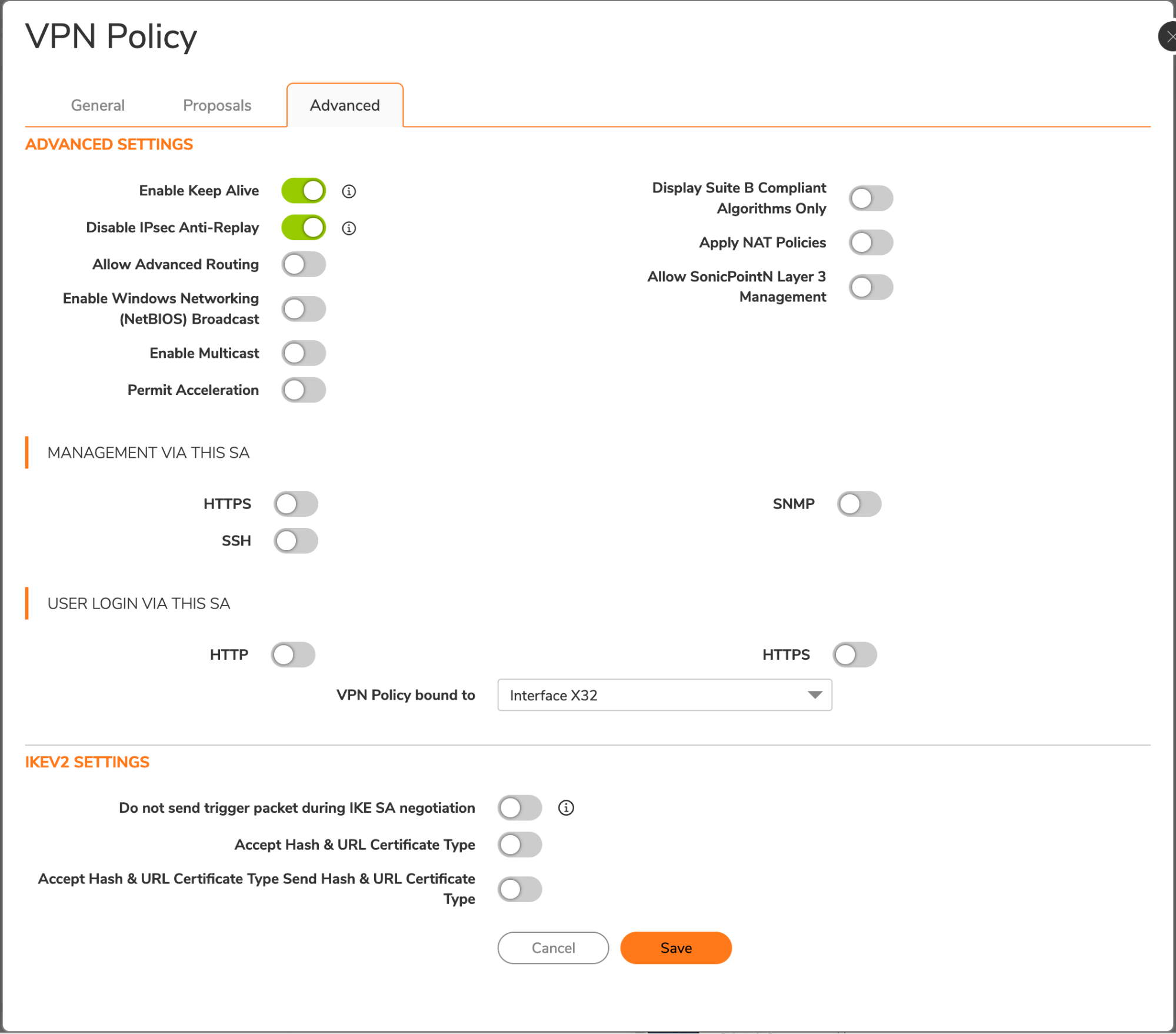 Enable anti-replay on your SonicWall device